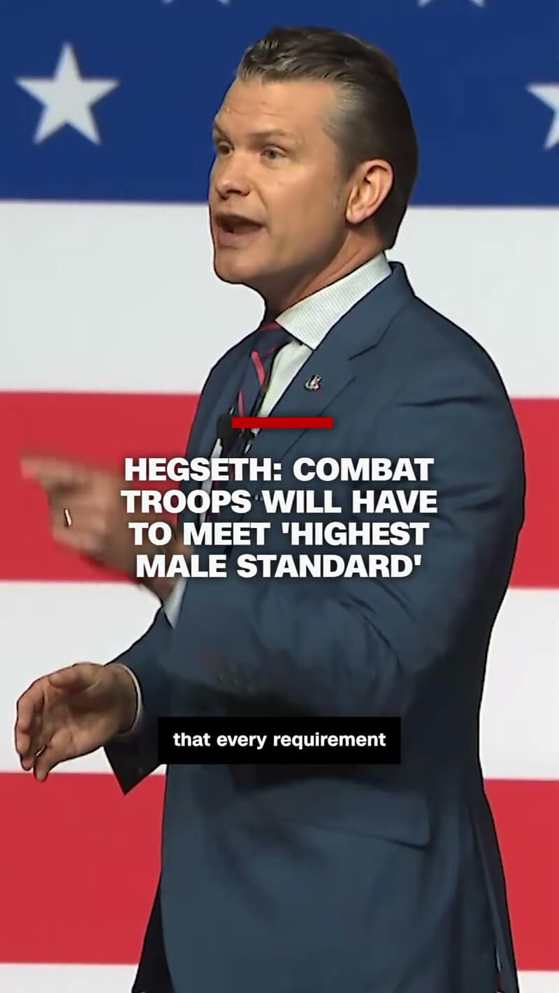 Hegseth: Tropas de combate deverão atender ao 'padrão masculino mais elevado'